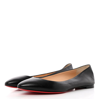 Christian Louboutin Shiny Nappa Ballalla Flats 37.5 Black 3 of 13