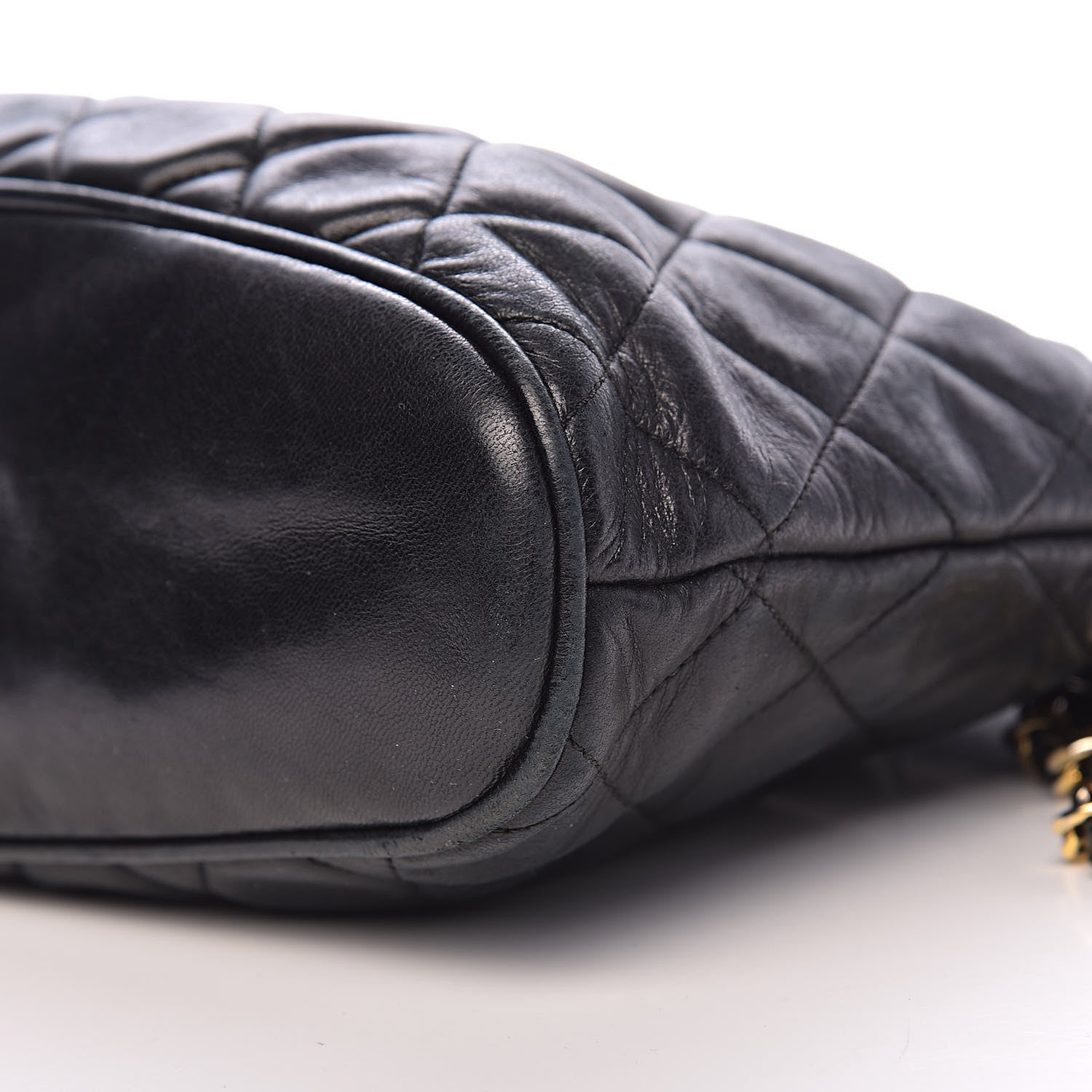 Chanel Lambskin Quilted Shoulder Bag Black 10 of 11