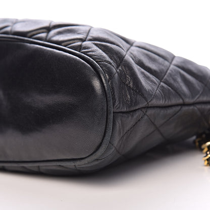 Chanel Lambskin Quilted Shoulder Bag Black 10 of 11