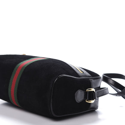 Gucci Suede Patent Web Small Ophidia Shoulder Bag Black 7 of 11