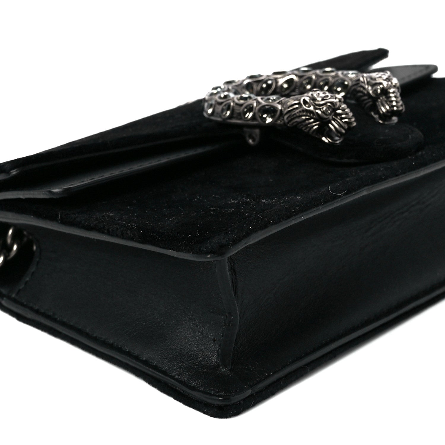 Gucci Velvet Super Mini Dionysus Shoulder Bag Black 9 of 10