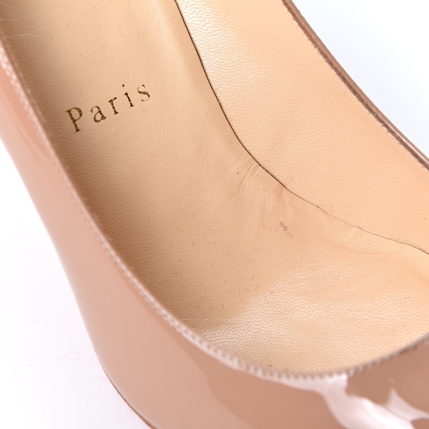 Christian Louboutin Patent Decollete 554 85 Pumps 35.5 Nude 9 of 10