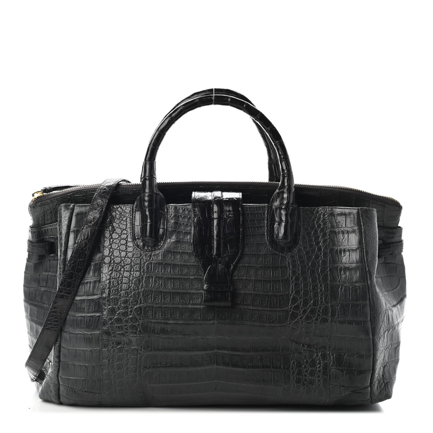 Nancy Gonzalez Crocodile Cristina Satchel Dark Grey 1 of 8
