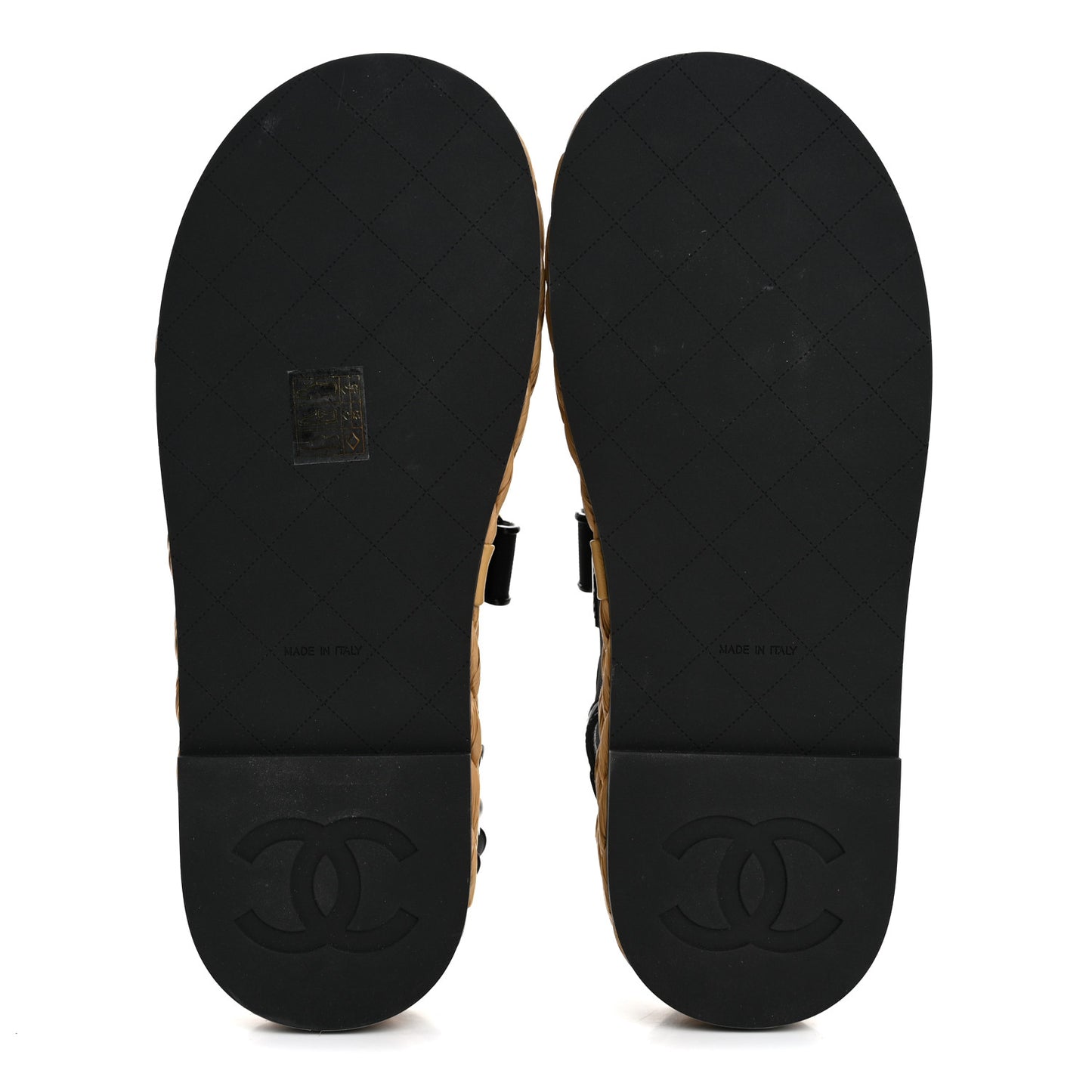 Mesh Patent Calfskin Velcro Dad Sandals 38 Black