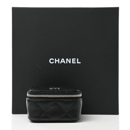 Chanel Lambskin Quilted Jewelry Travel Case Black 11 of 11