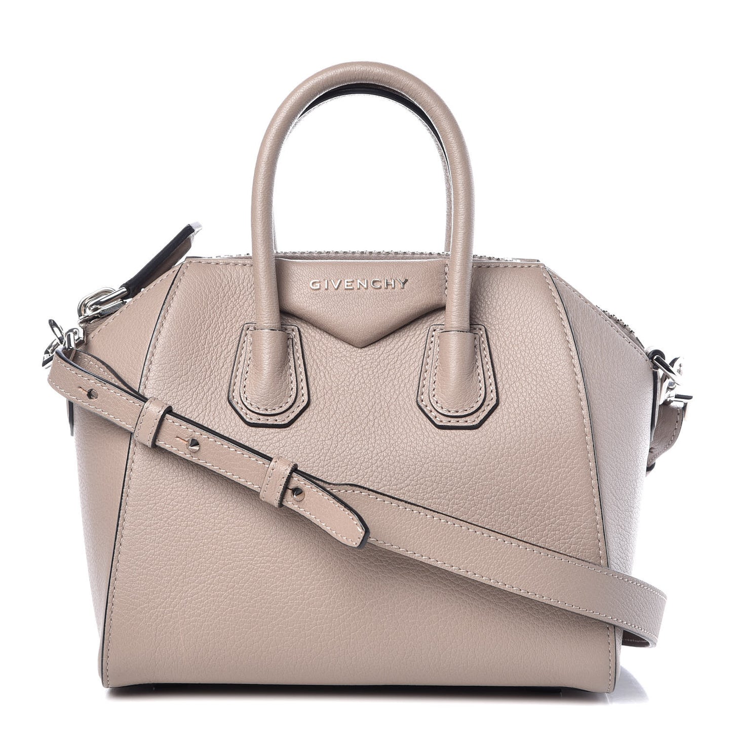 Sugar Goatskin Mini Antigona Mastic