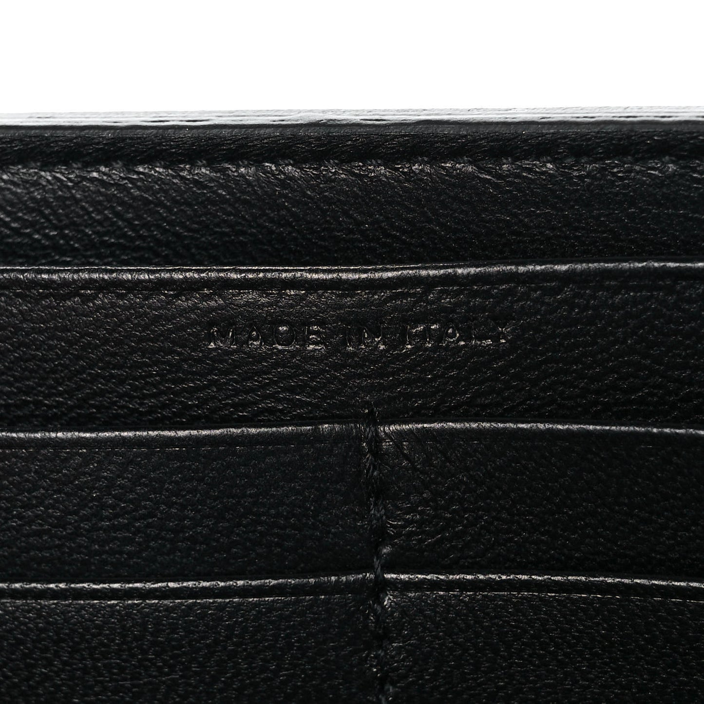 Lambskin Lizard Embossed Classic Paris Chain Wallet Black