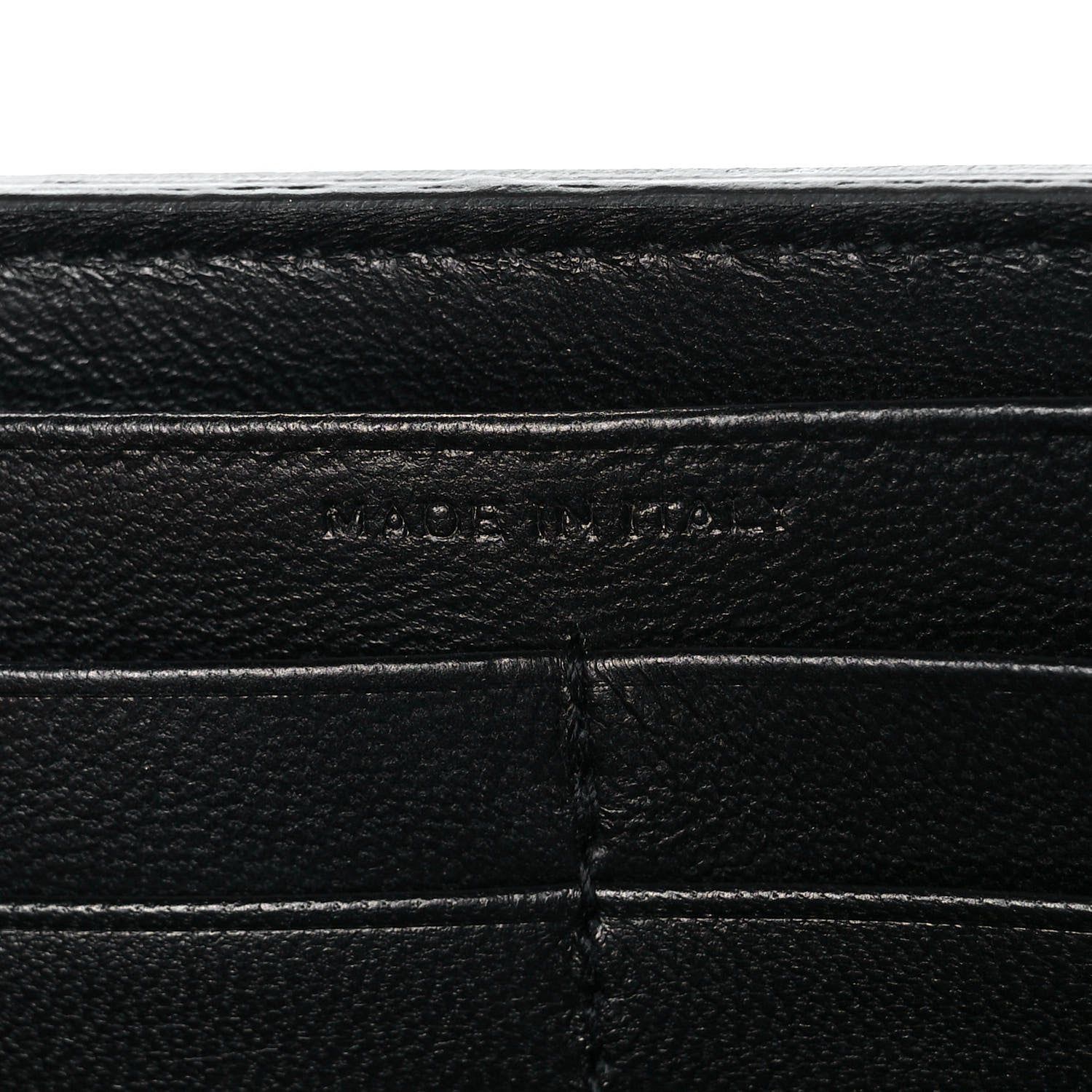 Saint Laurent Lambskin Lizard Embossed Classic Paris Chain Wallet Black 6 of 9