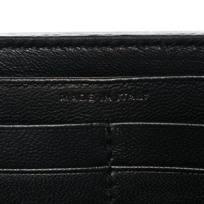 Saint Laurent Lambskin Lizard Embossed Classic Paris Chain Wallet Black 6 of 9