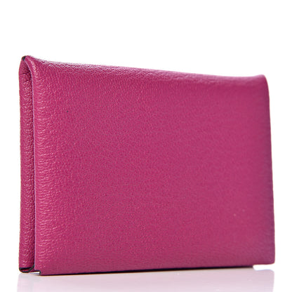 Hermes Chevre Mysore Calvi Card Case Rose Pourpre 3 of 9