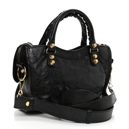 Balenciaga Agneau Giant 12 Gold Hardware Mini City Black 4 of 10