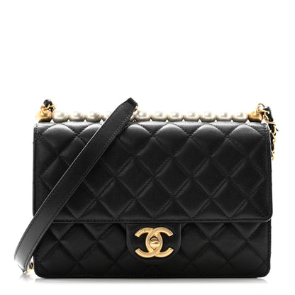 Chanel Goatskin Quilted Small Chic Pearls Flap Black 1 of 10