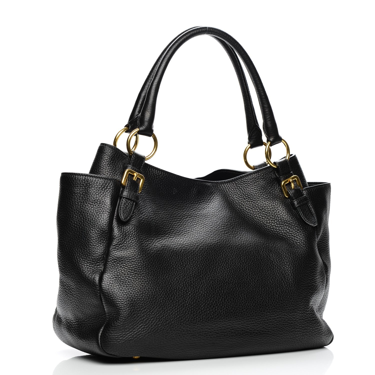 Prada Vitello Daino Tote Nero Black 3 of 7