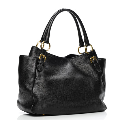 Prada Vitello Daino Tote Nero Black 3 of 7