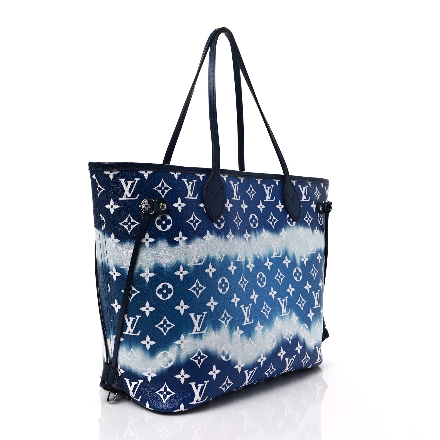Louis Vuitton Monogram Escale Neverfull MM Blue 3 of 8