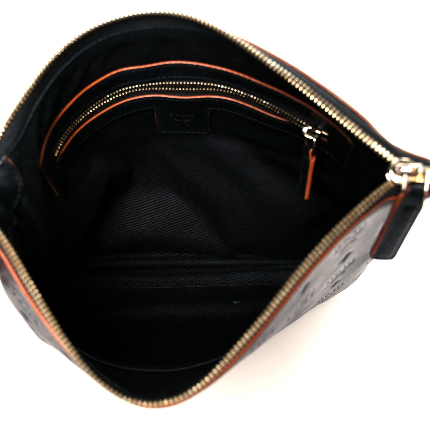 Calfskin Ottomar Monogram Medium Crossbody Pouch Black