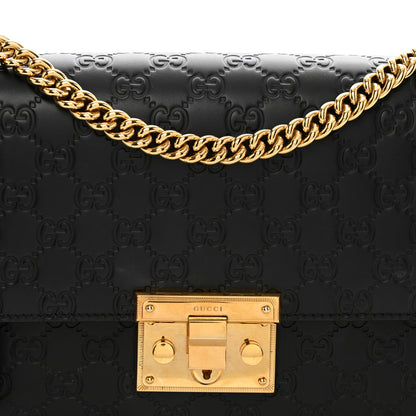 Gucci Guccissima Medium Padlock Shoulder Bag Black 8 of 12