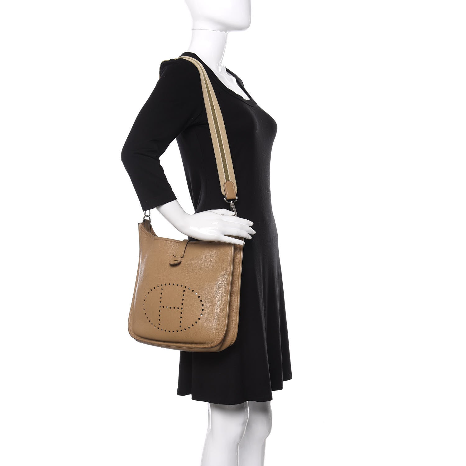 Hermes Taurillon Clemence Amazone Evelyne PM Camel 2 of 14