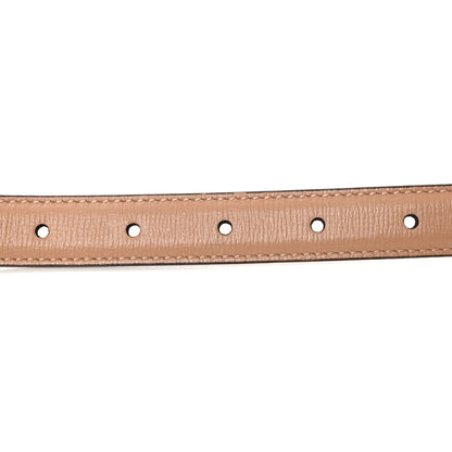 Gucci Azalea Calfskin Enamel Monochrome Double G 20mm Belt 80 32 Camelia 3 of 5