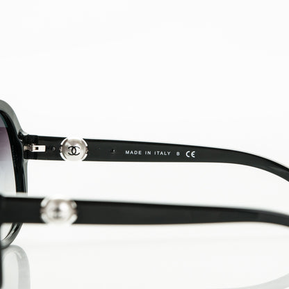 Chanel CC Pearl Sunglasses 5211-H Black 4 of 7