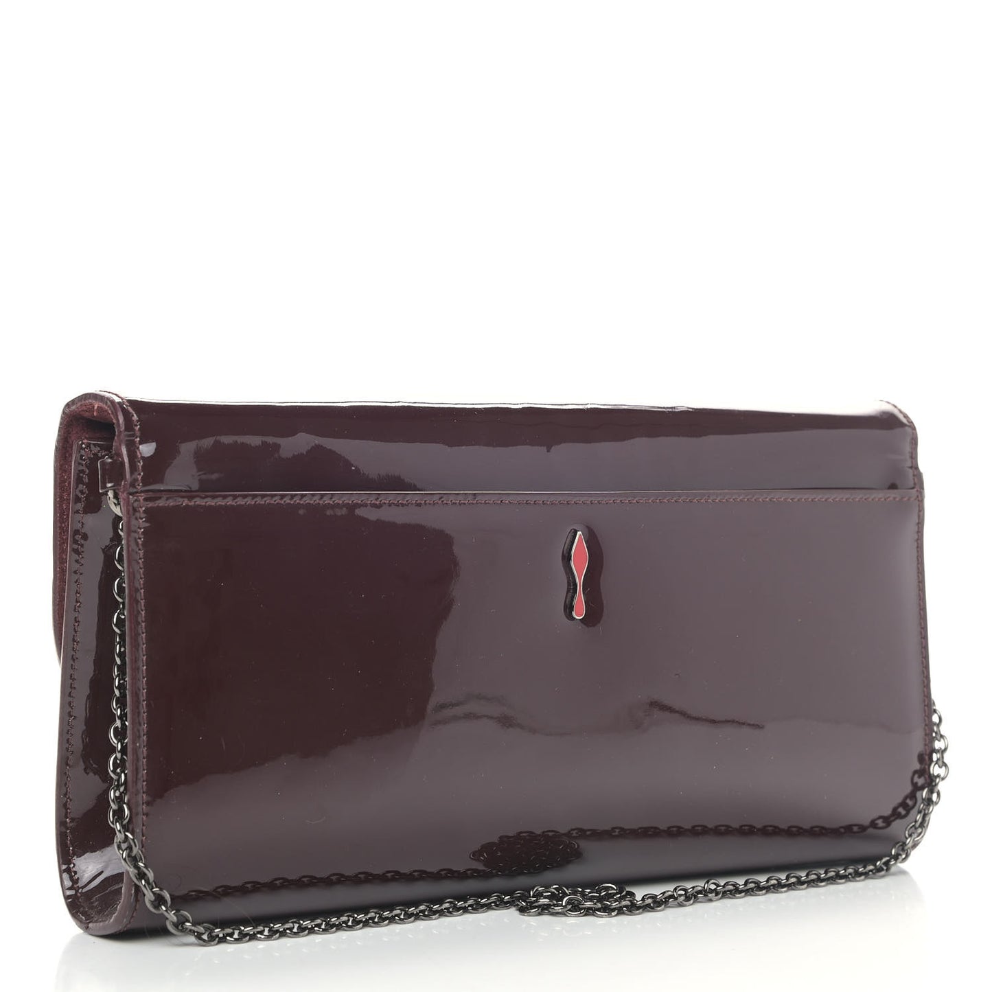Patent Riviera Clutch Lie De Vin