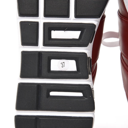 Gucci Calfskin Womens Interlocking G Sneakers 37 Red 8 of 10
