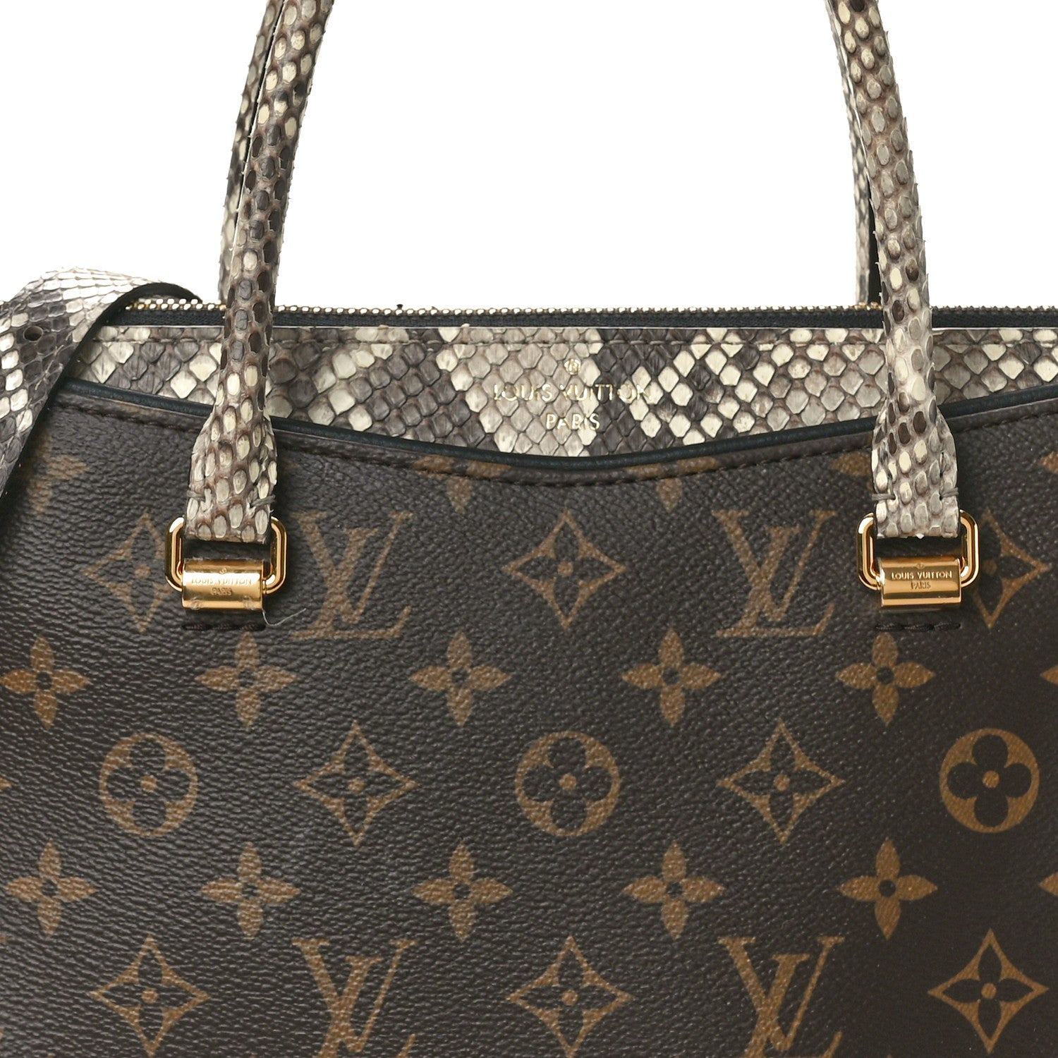Louis Vuitton Snakeskin Monogram Pallas Black 7 of 9