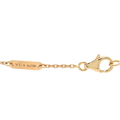 Van Cleef & Arpels 18k Yellow Gold Mother of Pearl Lucky Alhambra Butterfly Pendant Necklace 4 of 4