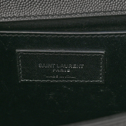 Saint Laurent Grain De Poudre Medium Classic Monogram Kate Satchel Black 7 of 11