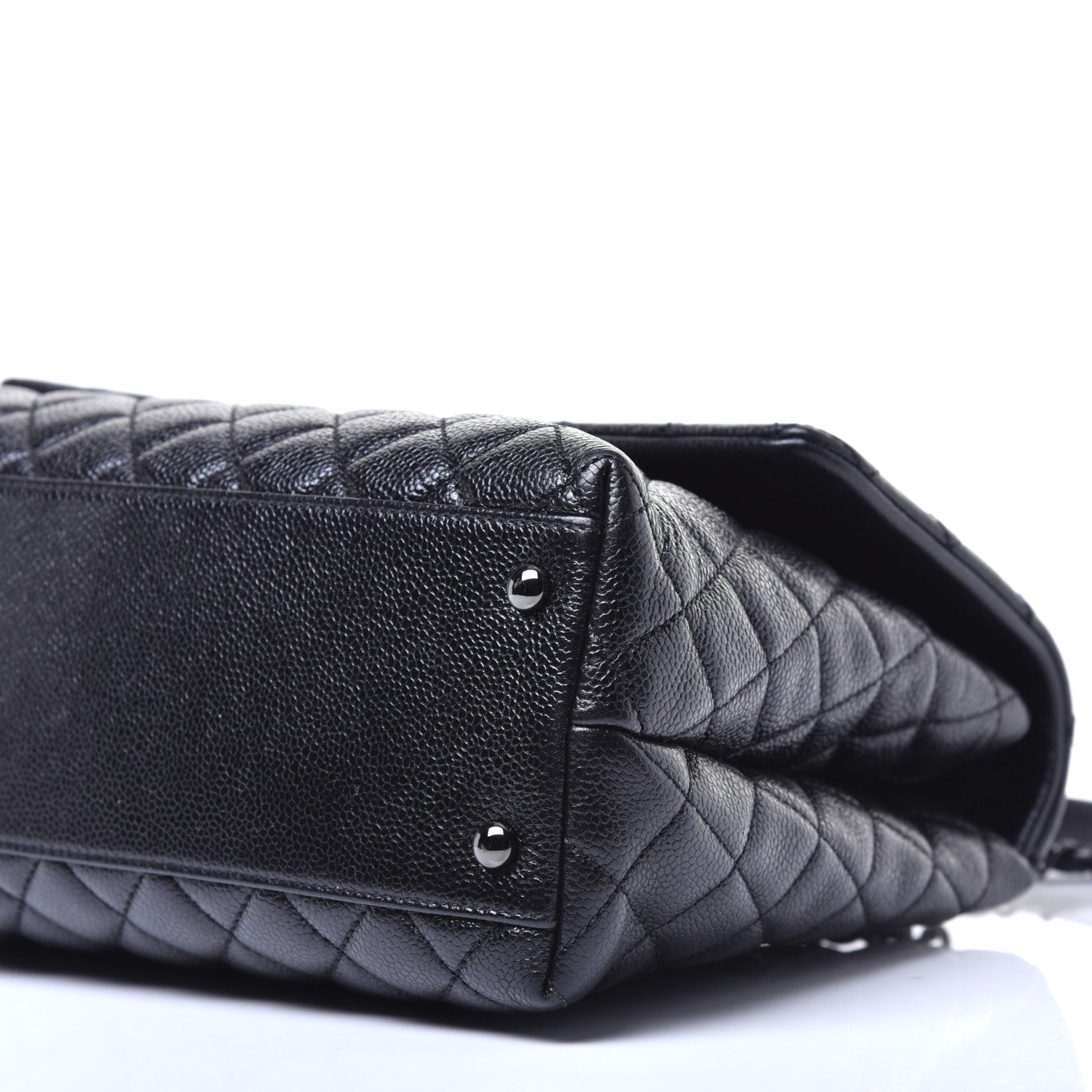 Chanel Caviar Quilted Medium Coco Handle Flap So Black 9 of 10
