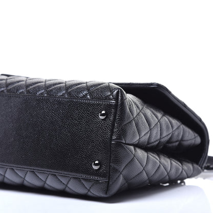 Chanel Caviar Quilted Medium Coco Handle Flap So Black 9 of 10
