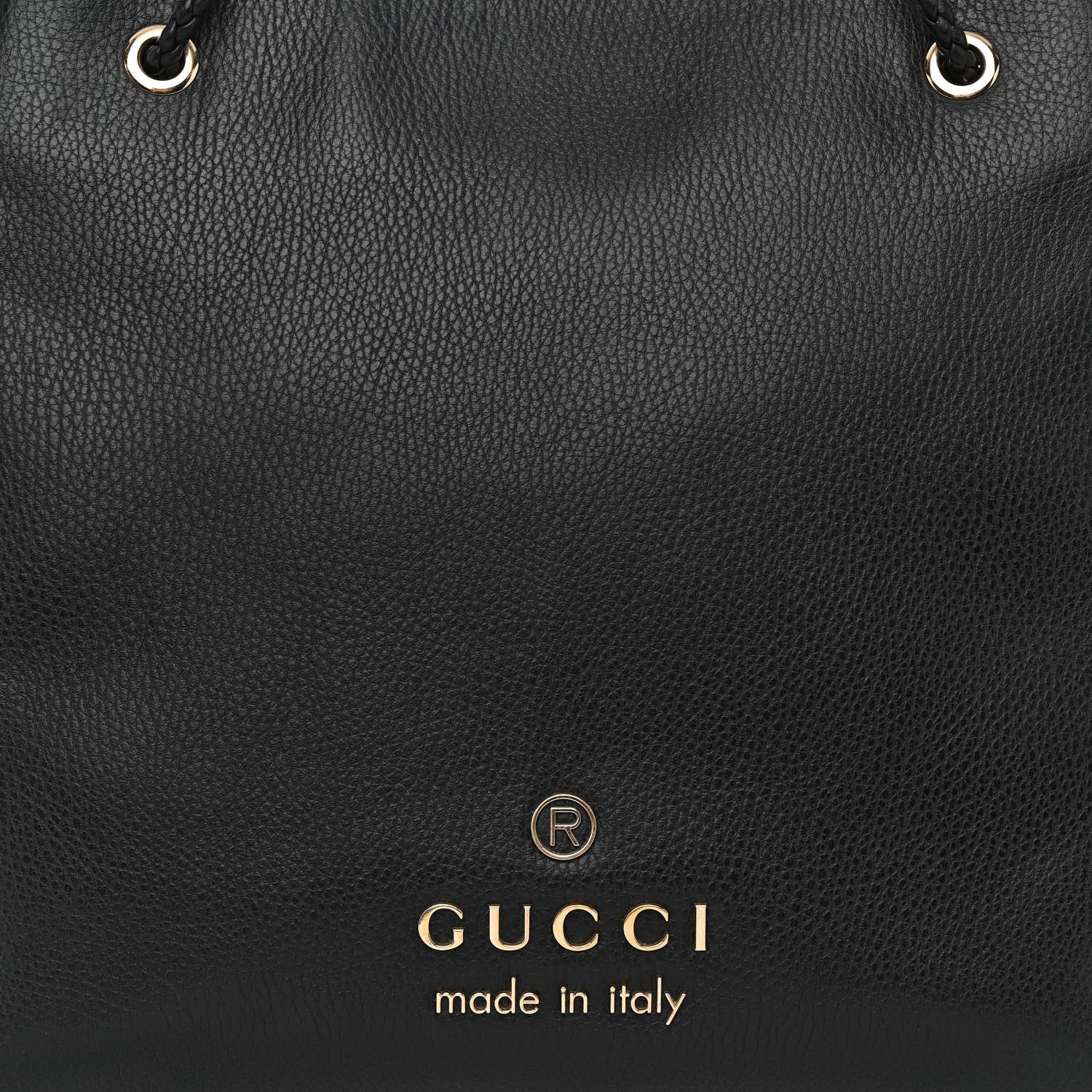 Gucci Calfskin Large Gifford Braided Handle Tote Black 7 of 9