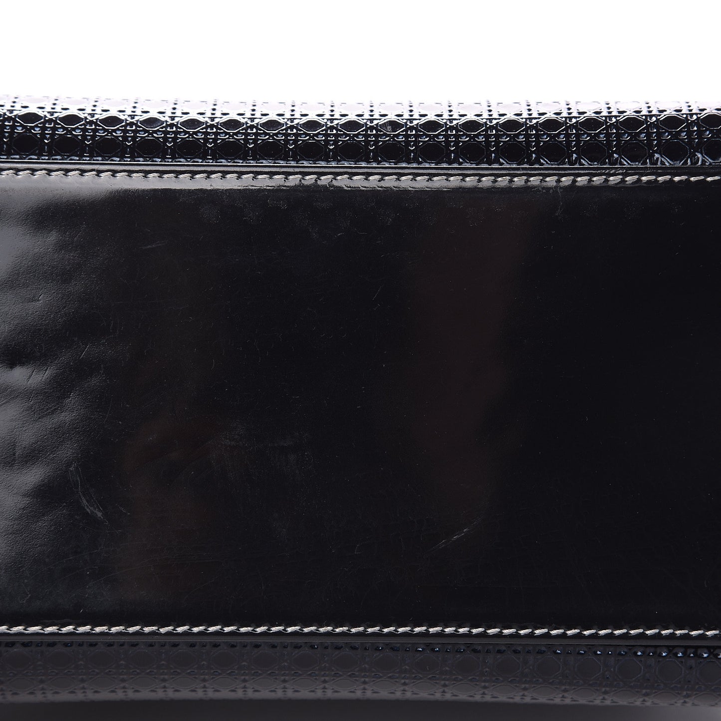 Metallic Patent Micro-Cannage Gradient Medium Lady Dior Silver Blue
