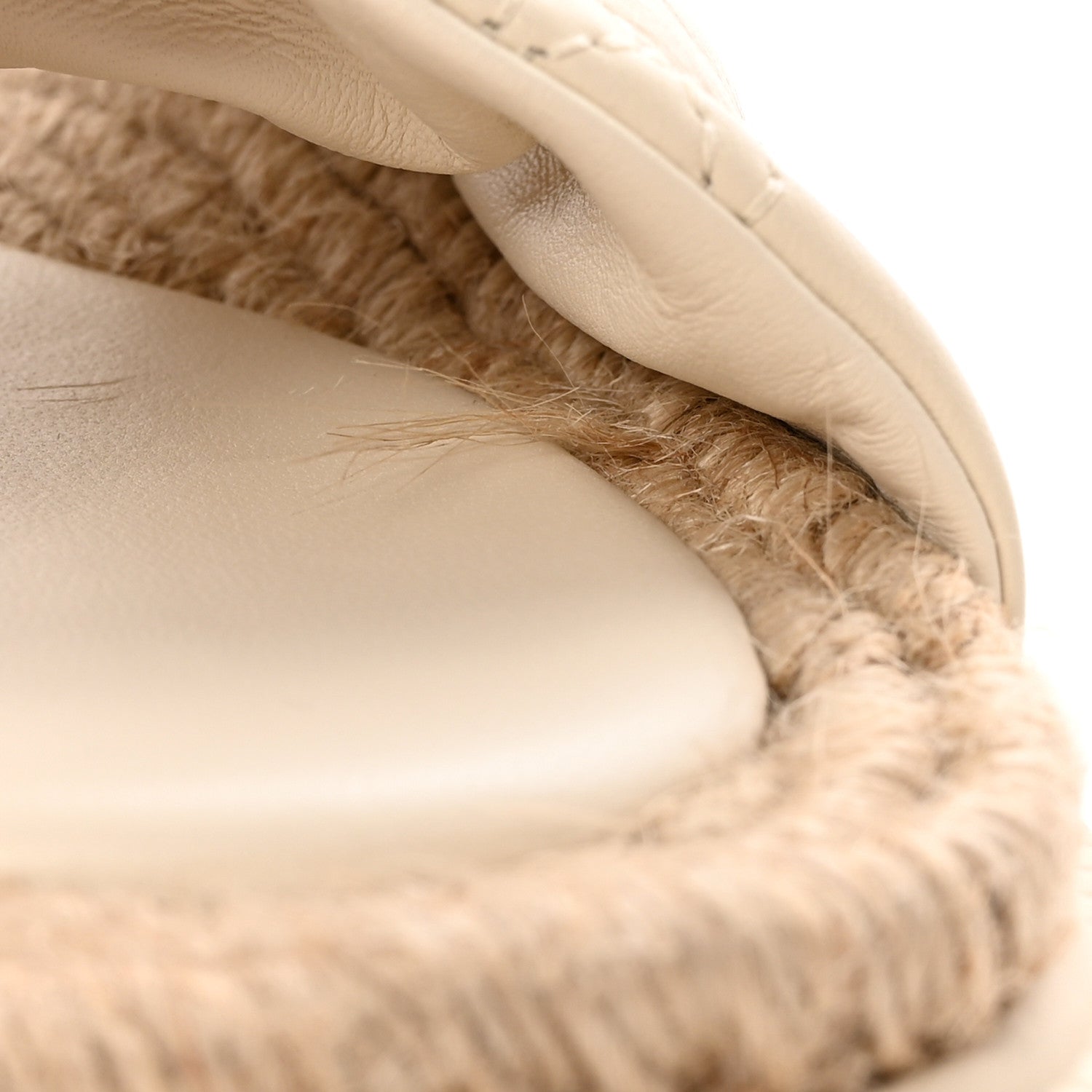 Christian Dior Calfskin Cannage Dtwist Espadrille Platform Sandals 38 White 11 of 11