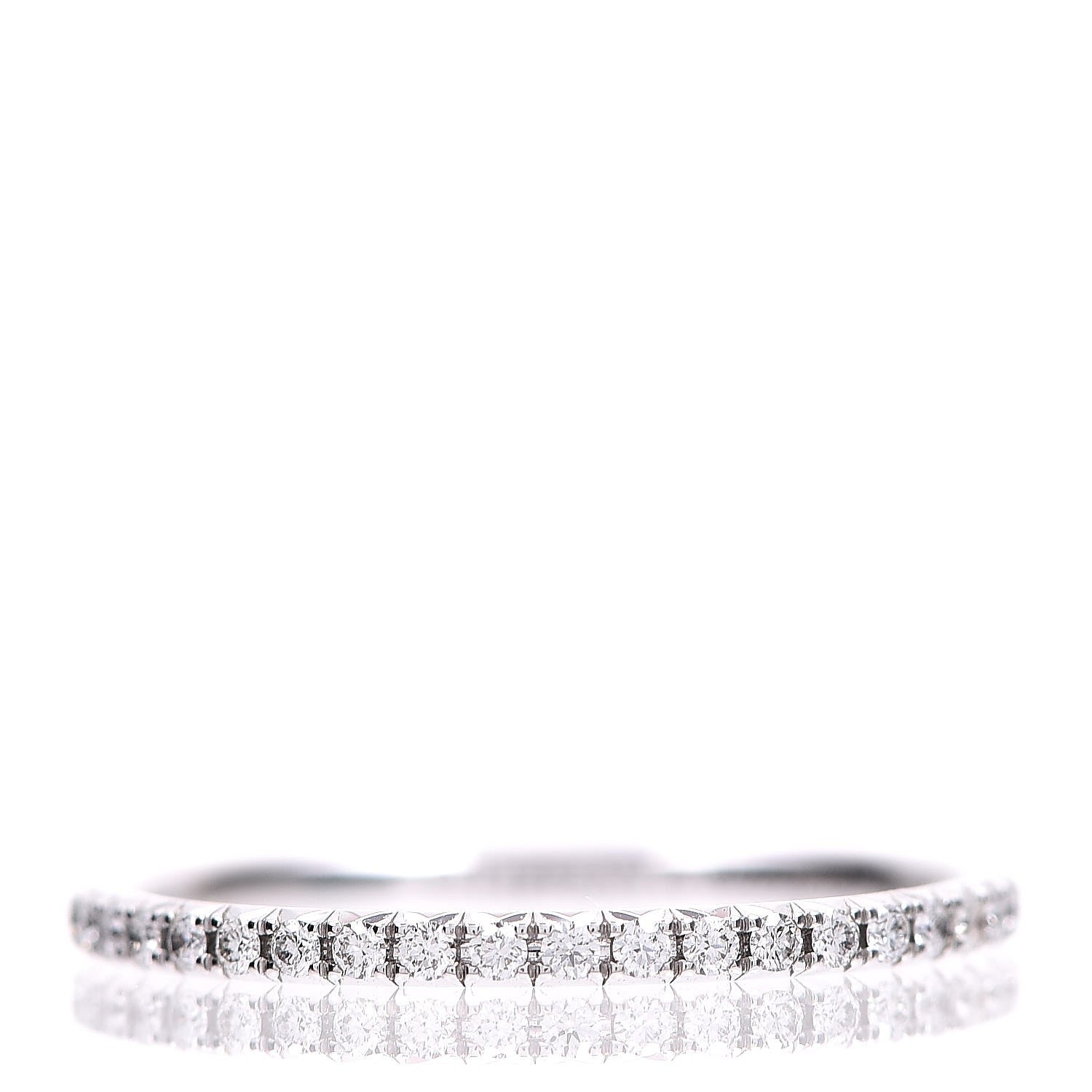 Tiffany 18K White Gold Diamond Metro Ring 52 6 1 of 4