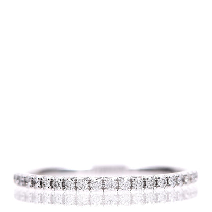 Tiffany 18K White Gold Diamond Metro Ring 52 6 1 of 4