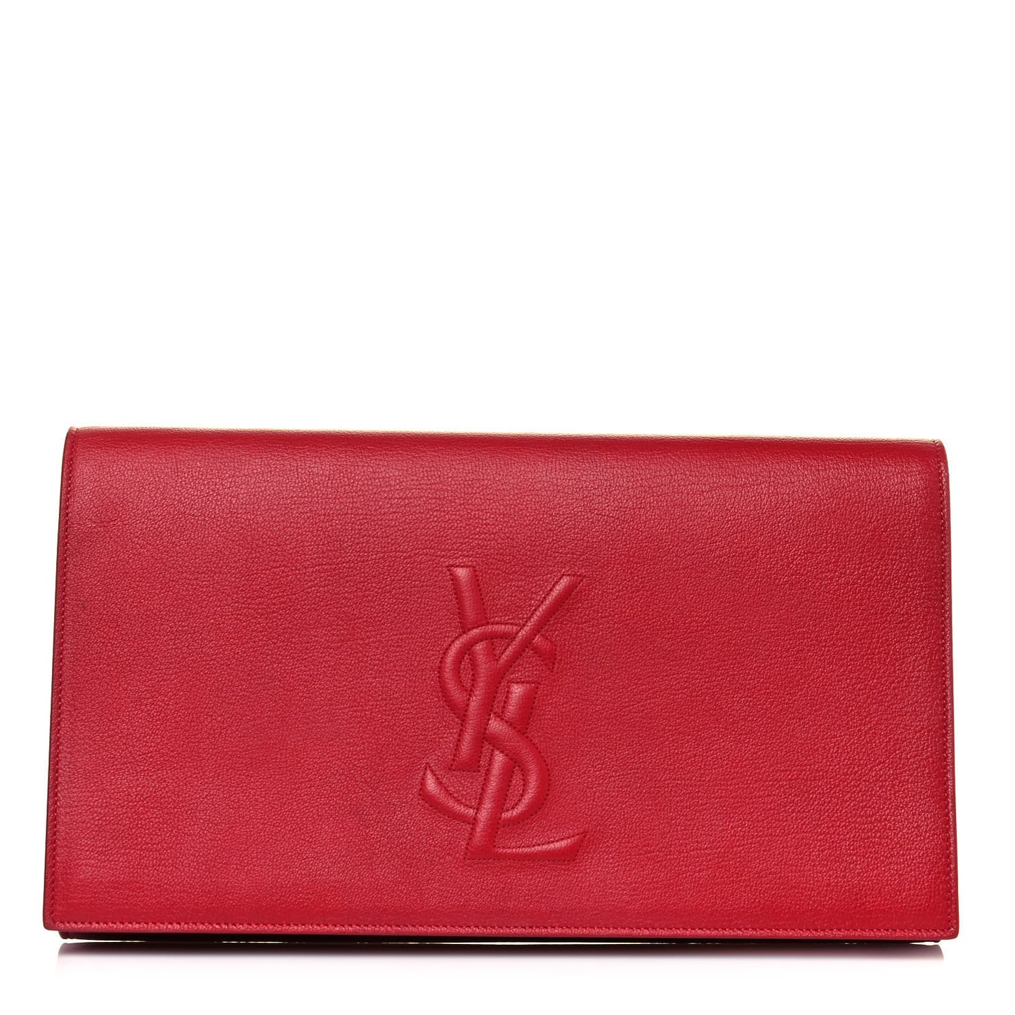 Calfskin Monogram Large Belle De Jour Clutch Red