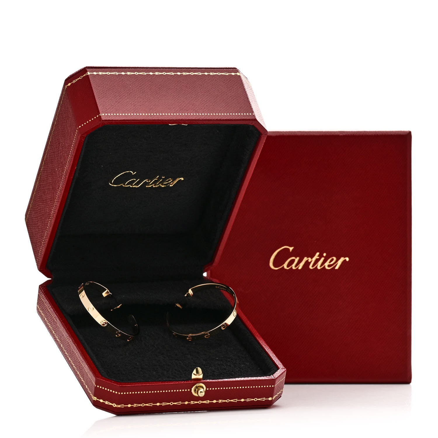 Cartier 18K Yellow Gold Large LOVE Hoop Earrings 5 of 5