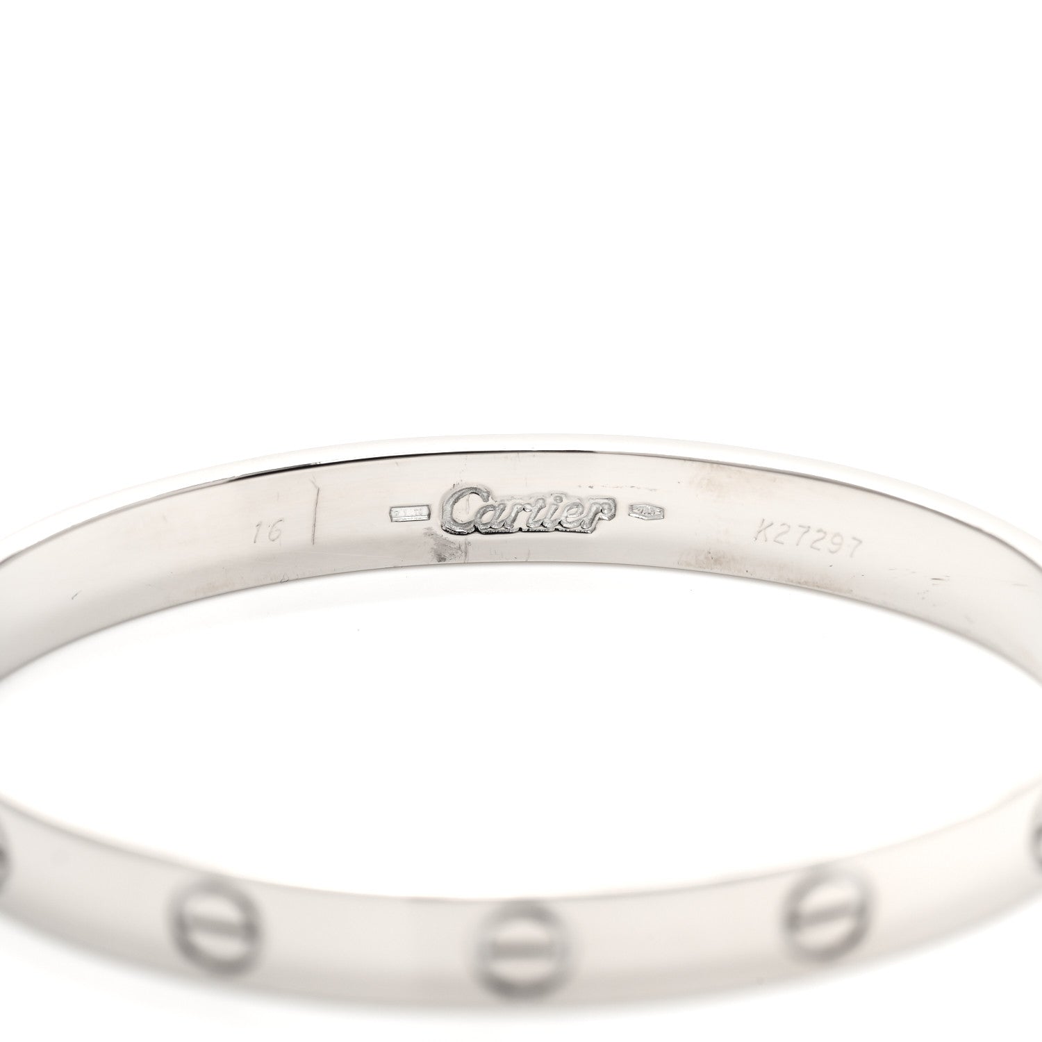 Cartier 18K White Gold LOVE Bracelet 16 4 of 6