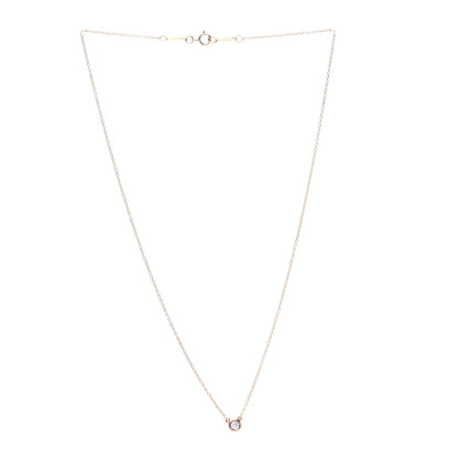 Tiffany 18K Rose Gold Diamond .10ct Elsa Peretti Diamonds by the Yard Pendant Necklace 3 of 5