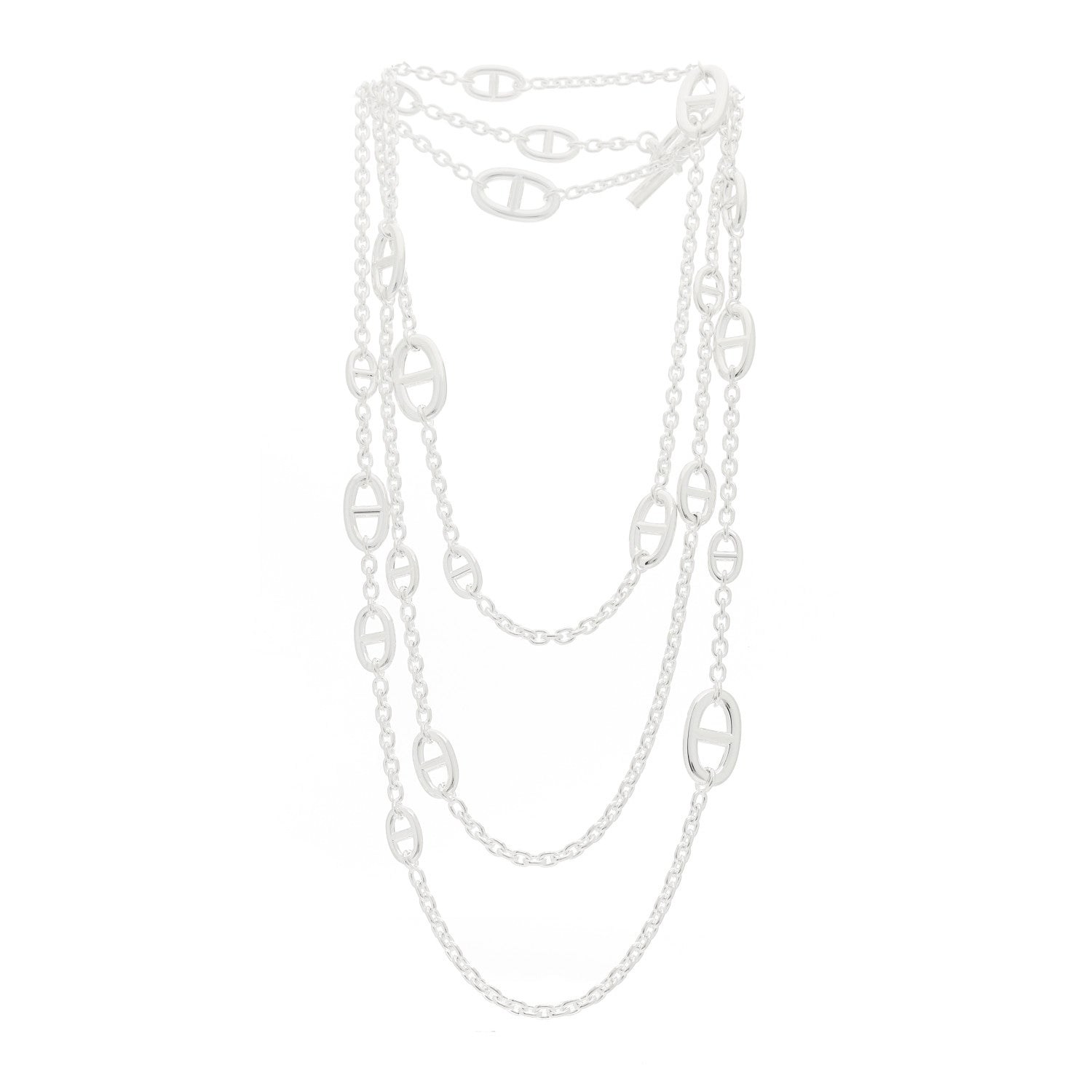 Hermes Sterling Silver Farandole Necklace 160 3 of 6