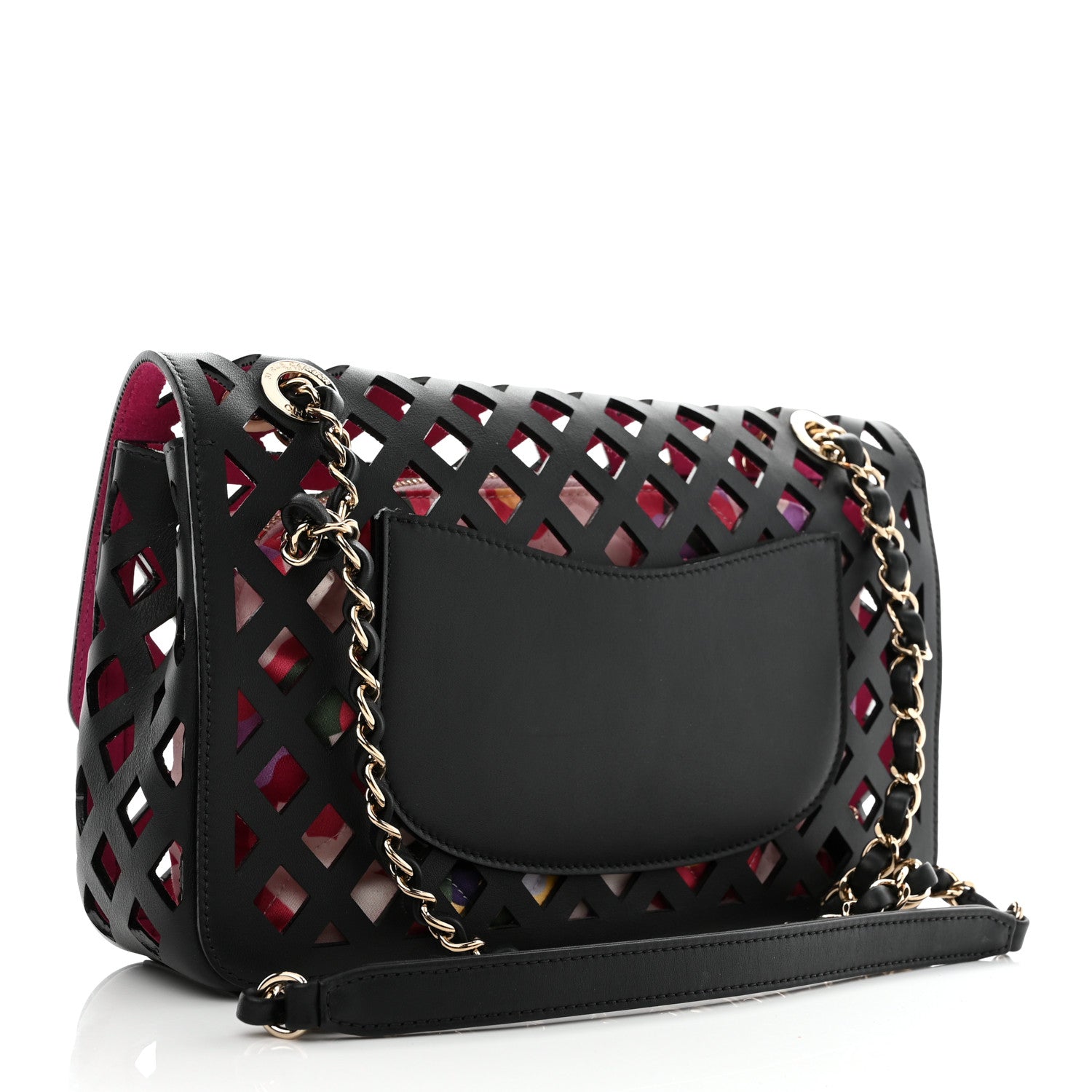 Chanel Lambskin Sea Through Flap Black Multicolor 4 of 13