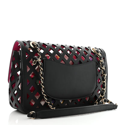 Chanel Lambskin Sea Through Flap Black Multicolor 4 of 13