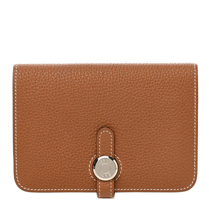 Hermes Togo Dogon Compact Wallet Gold 1 of 7