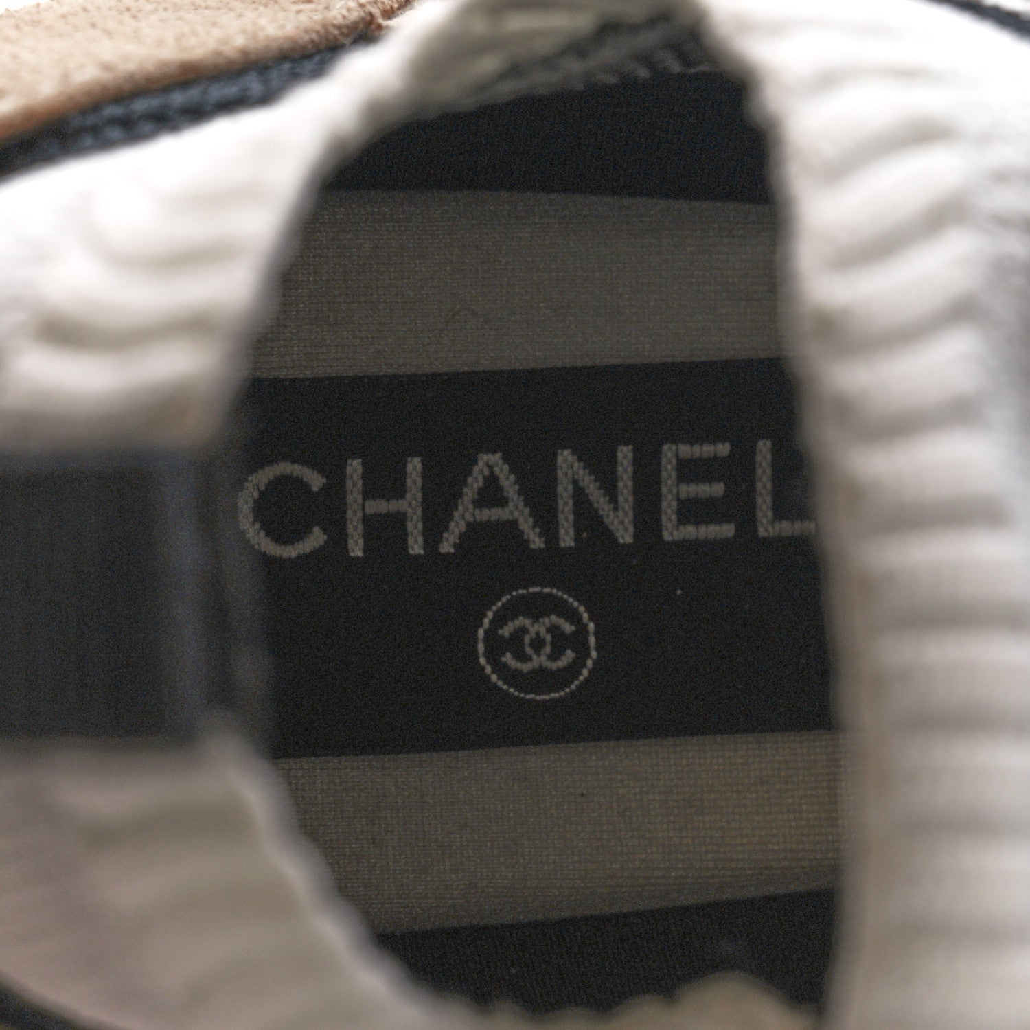 Chanel Mesh Suede Fabric Womens CC Sneakers 38.5 Light 38.5 Pink White Black 7 of 9