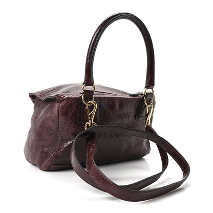 Givenchy Crinkled Patent Small Pandora Oxblood 3 of 10
