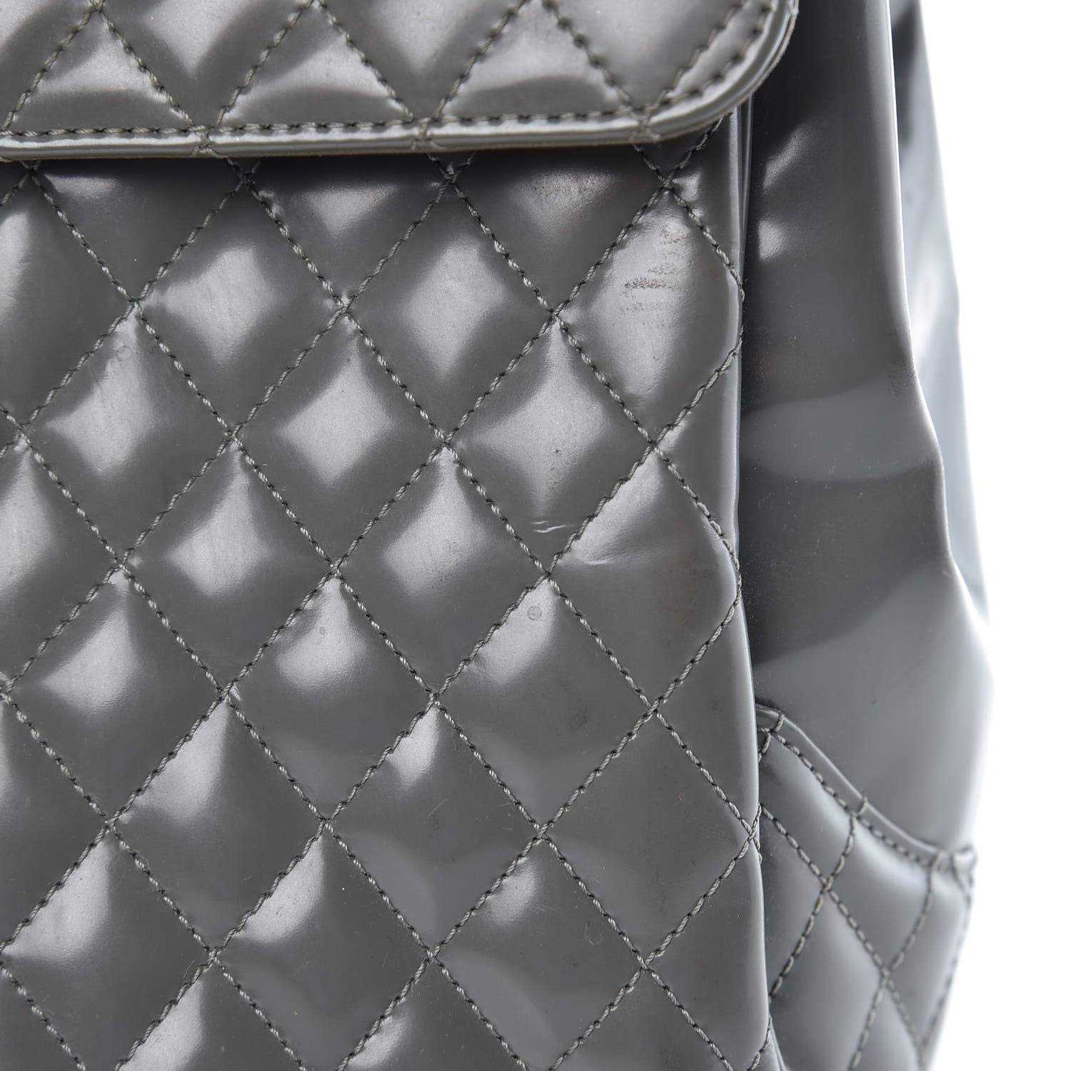 Chanel Glazed Calfskin Mademoiselle Lock Kelly Flap Bag Grey 16 of 21