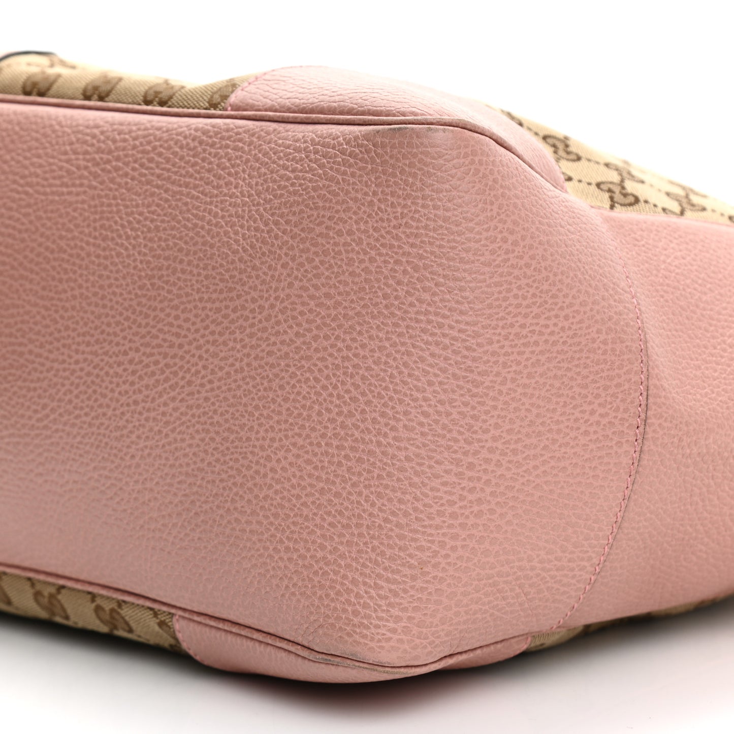 Monogram Bree Zippered Tote Beige Soft Pink