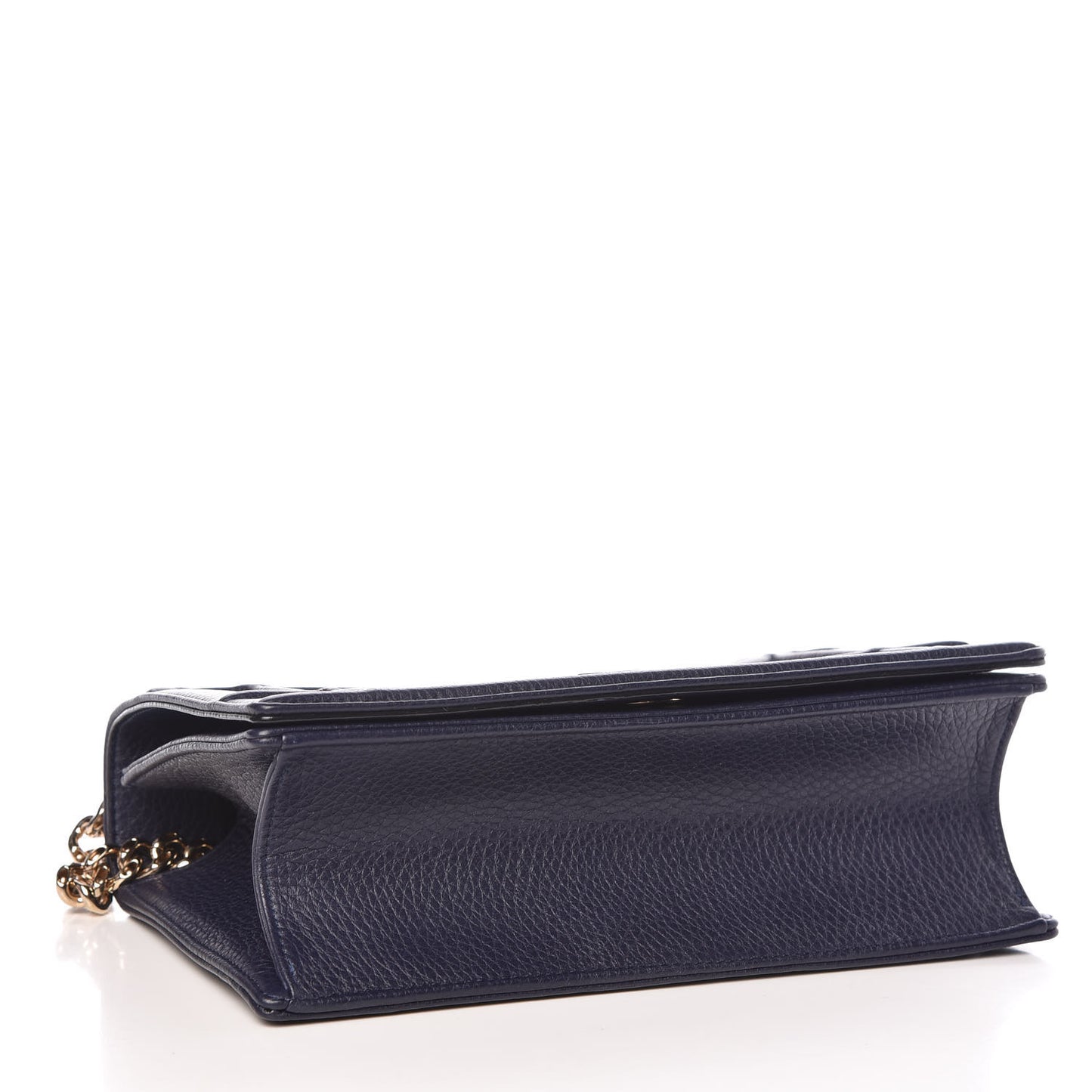 Grained Calfskin Medium Diorama Flap Bag Indigo Blue