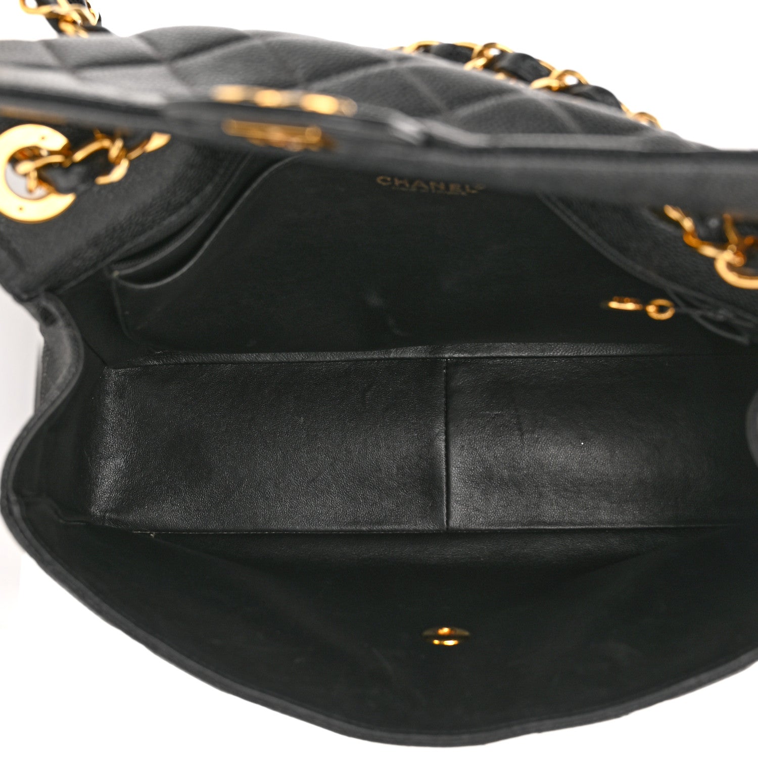 Chanel Caviar Quilted Jumbo Single Flap Black 5 of 11